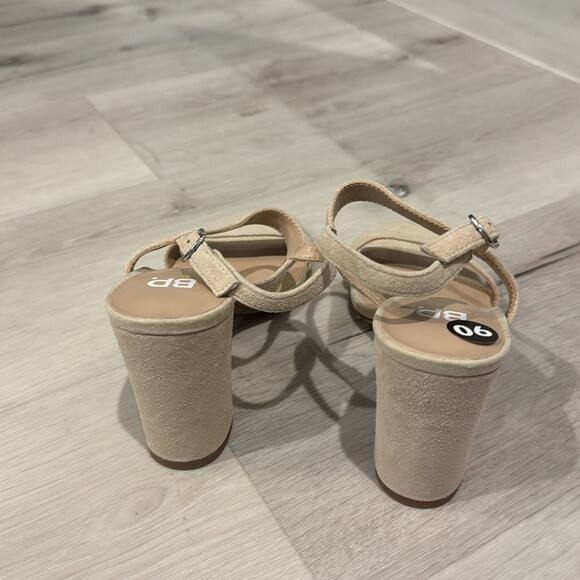 BP NWT Lula Slingback Blush Suede Strappy Block heel Sandals - Picture 5 of 8